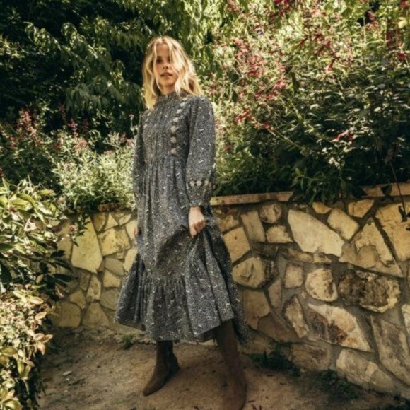 Doen Dresses & Skirts - *RARE* Doen Nova Dress Navy Prancing Fawn Deer